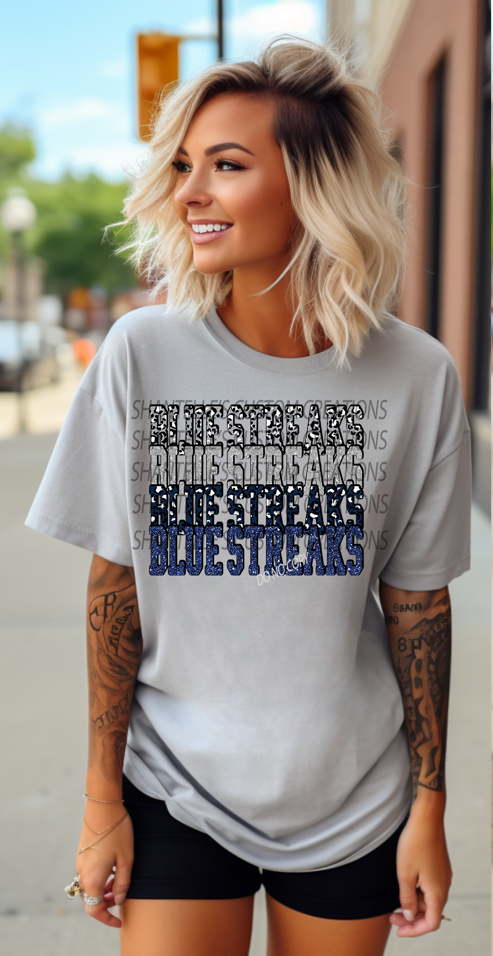 STACKED BLUE STREAKS