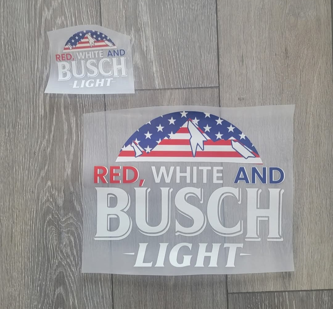 RED WHITE AND BUSCH LITE