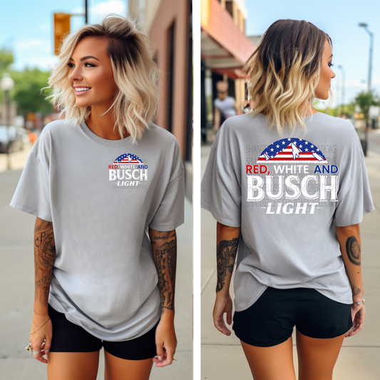 RED WHITE AND BUSCH LITE